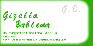 gizella bablena business card